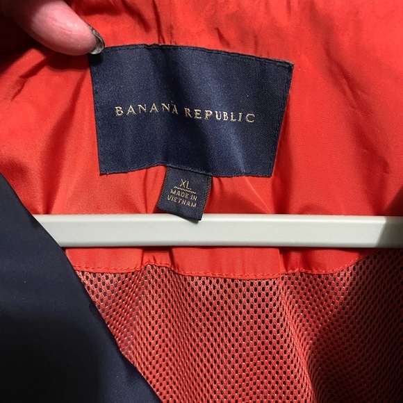 Banana Republic Navy Windbreaker Jacket, Size XL - Picture 3 of 9